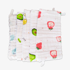 Baby Muslin 6 Layer Face wipes/ wash clothes- 30X30 CM - (0-3 Years) - Pack of 5