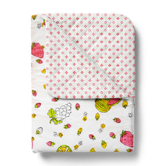 Baby Ac Quilt Blanket cum Bedspread- 0-3 Years - 100*120 cm - Fruits
