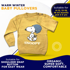 Moms Home Organic Cotton Unisex Baby Winter Sweaters Blue Snoopy