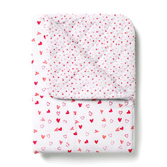 Baby Ac Quilt Blanket cum Bedspread- 0-3 Years - 100*120 cm - Red Heart