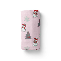 Baby Muslin Swaddle - 100x100 cm  - Pack of 2 - Santa and Snowman
