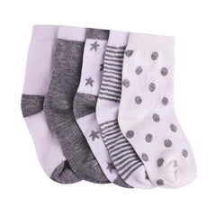 Baby Winter Terry Socks- 12-24 Months - Pack of 5 Pairs Grey