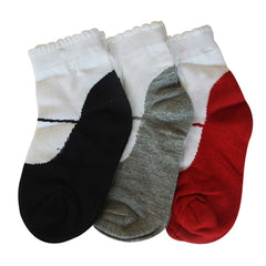 Footprints Baby Girls socks- Pack of 3 Pairs -3-5 Years- 2 Color Trio