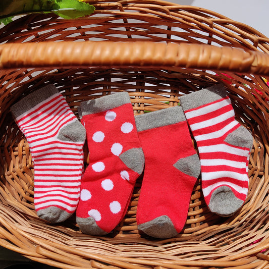FOOTPRINTS Organic cotton Baby Socks -12-24Months - Pack of 4 Pairs