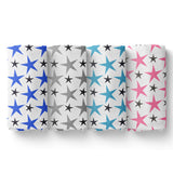 Baby Muslin Cloth Swaddle - 0-12 Months - Pack of 4 - Star