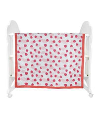 Organic Cotton Baby Muslin Towel 6 Layer Blanket -100 x100 cm - 0-3 Years - Strawberry